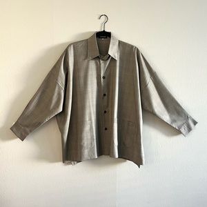 Eskandar Light Brown Shirt Jacket